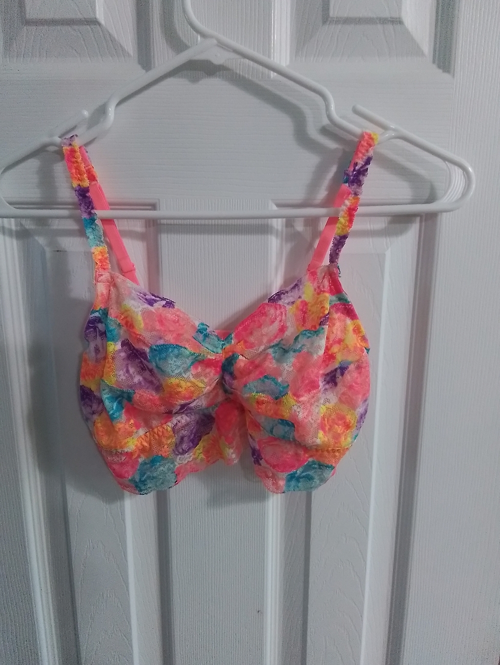 Floral Lace Bralette in Multicolor by Pink Victorias Secret
